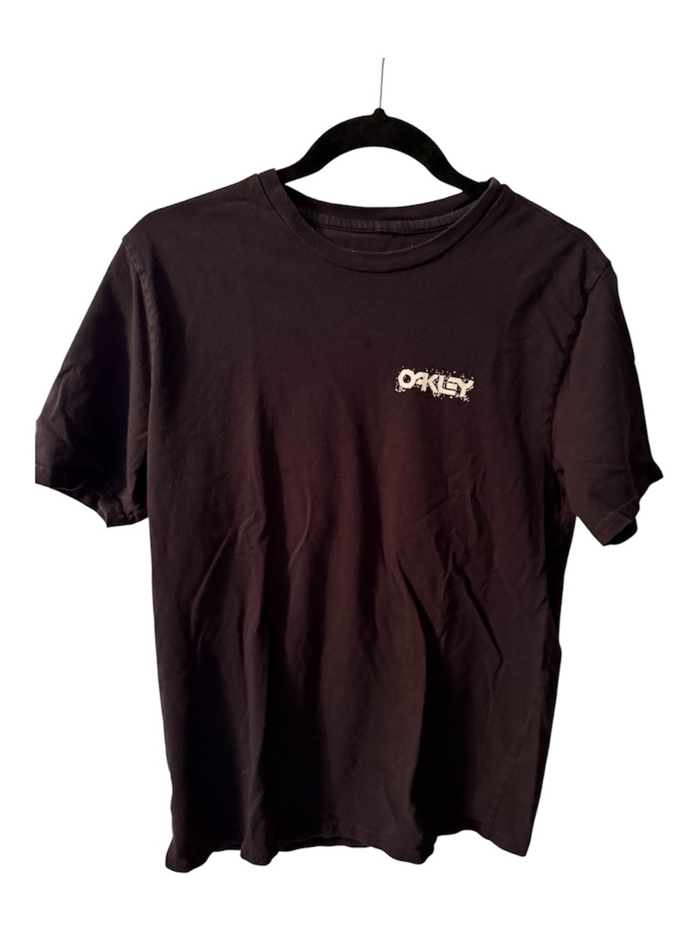 Oakley Black Short-Sleeve Crewneck Tee with Small Chest Logo